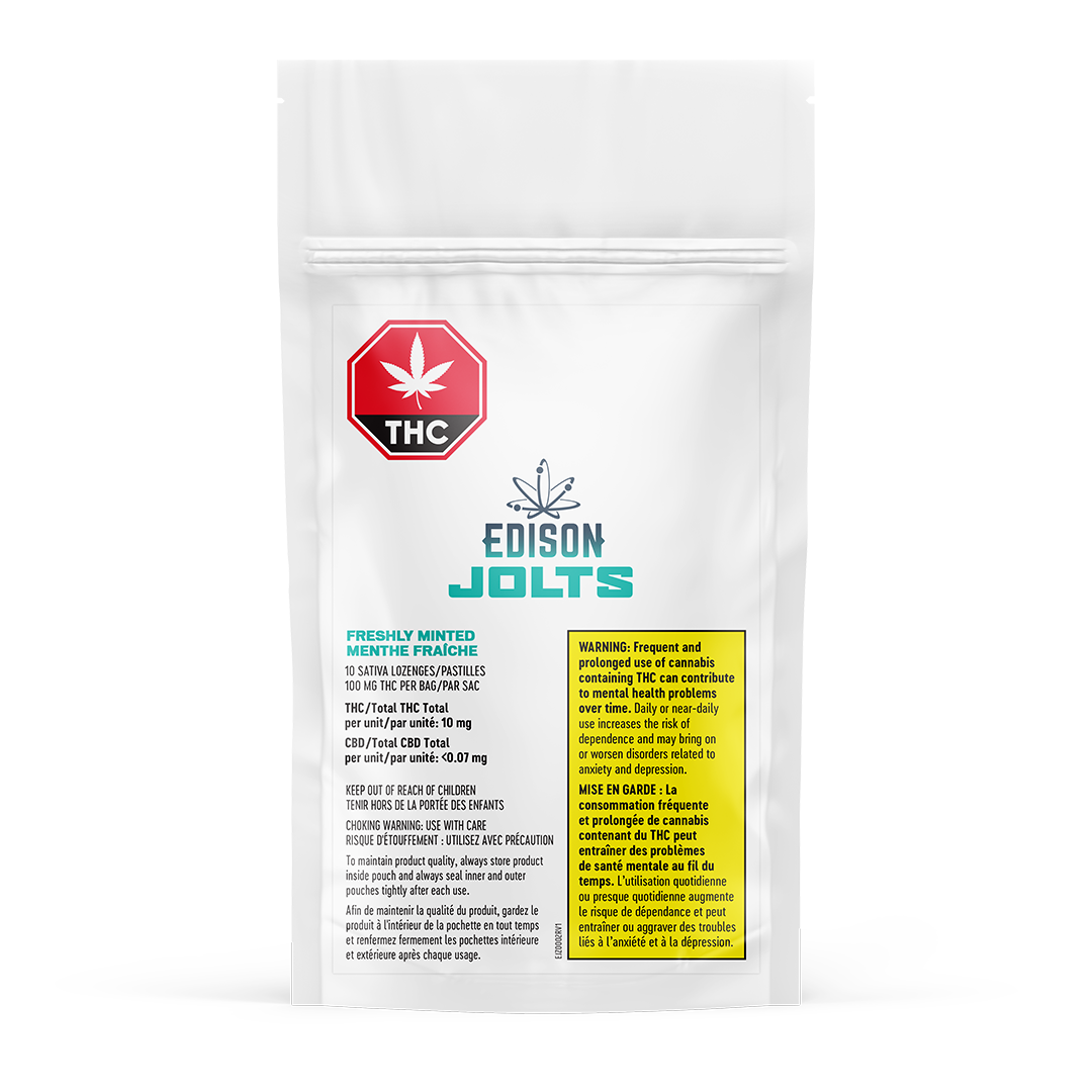 Value Buds - EDISON JOLTS FRESHLY MINTED (S) CANDY - 10MG THC X 10