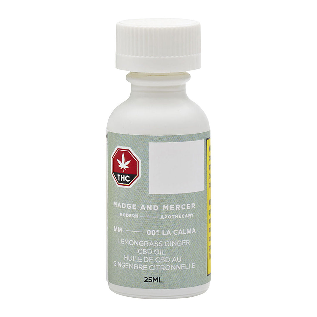 MADGE AND MERCER LA CALMA LMNGRASS/GINGER CBD (S) OIL - 25ML