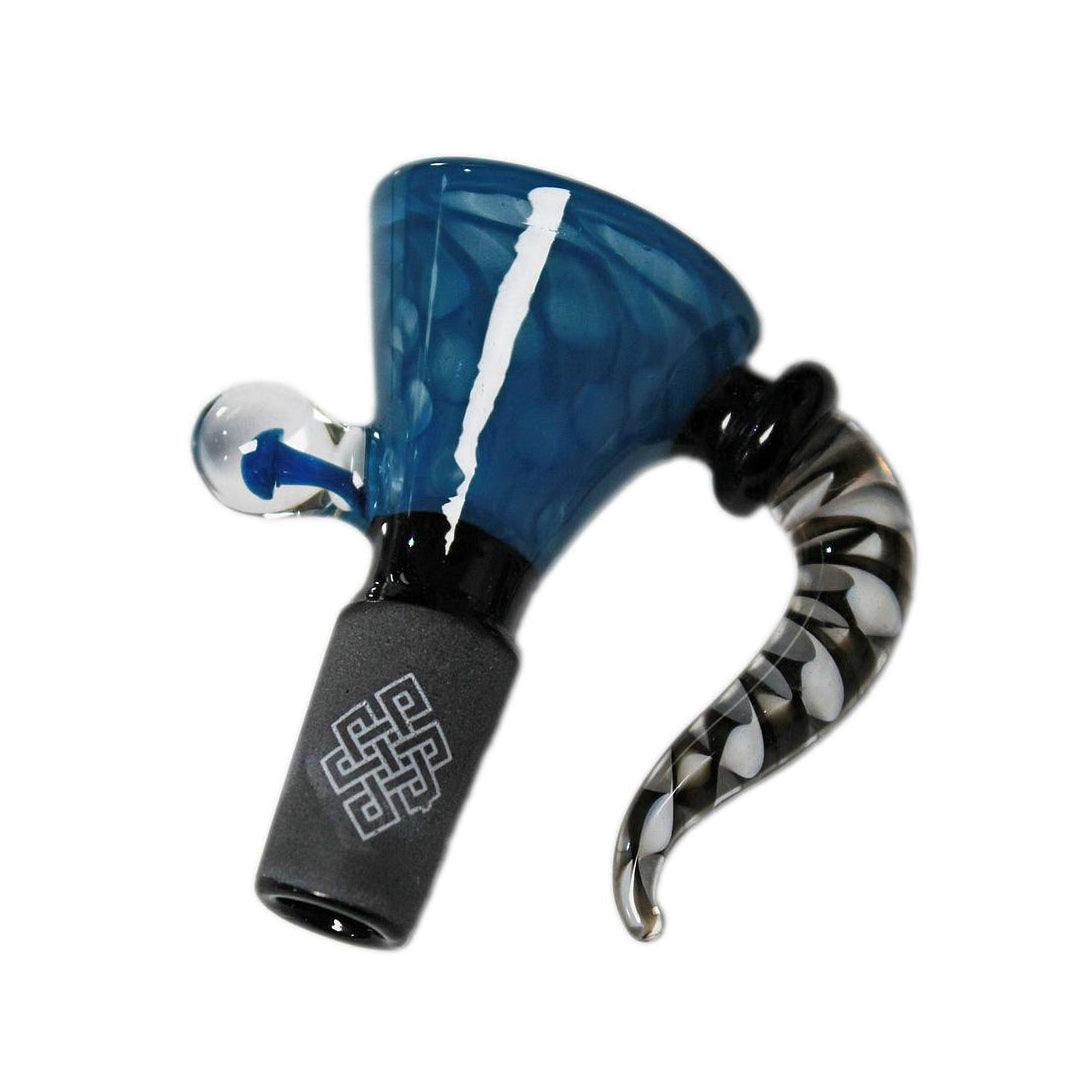 KARMA GLASS HONEYCOMB GLASS BOWL W/ CHARCOAL JOINT - 14MM