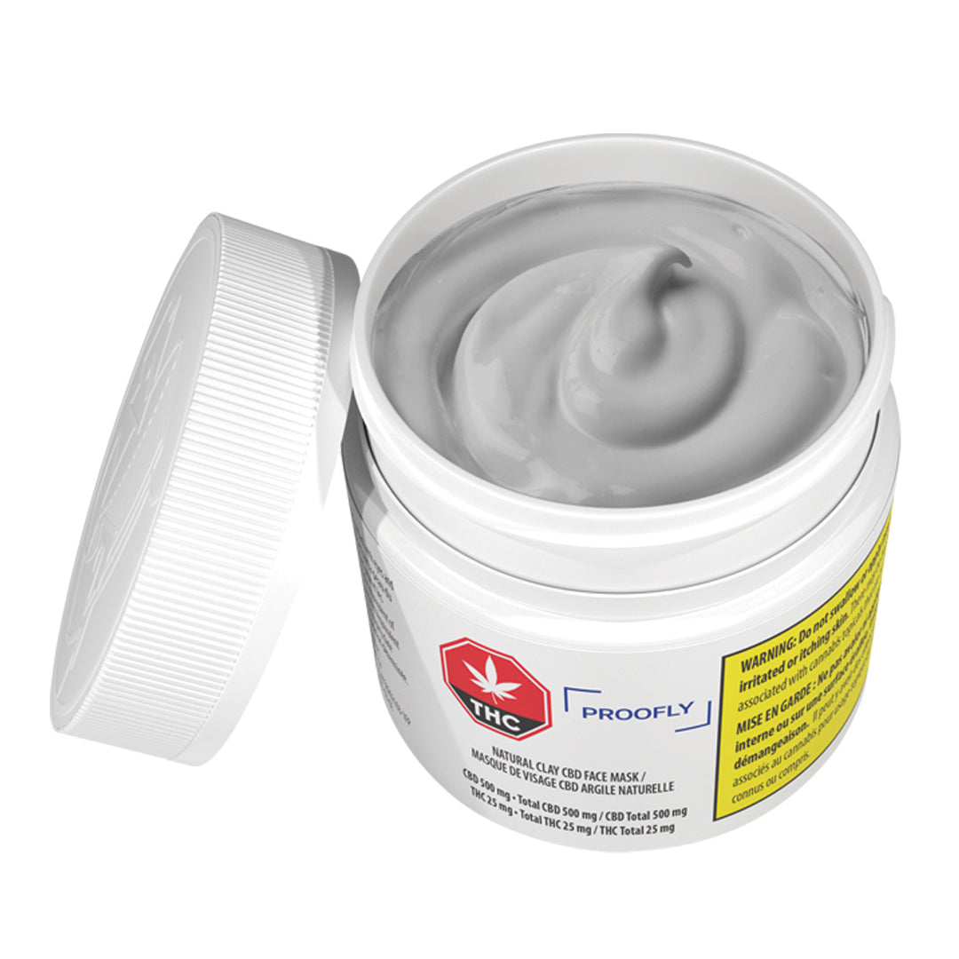 PROOFLY NATURAL CLAY CBD FACE MASK (H) TOPICAL - 100G