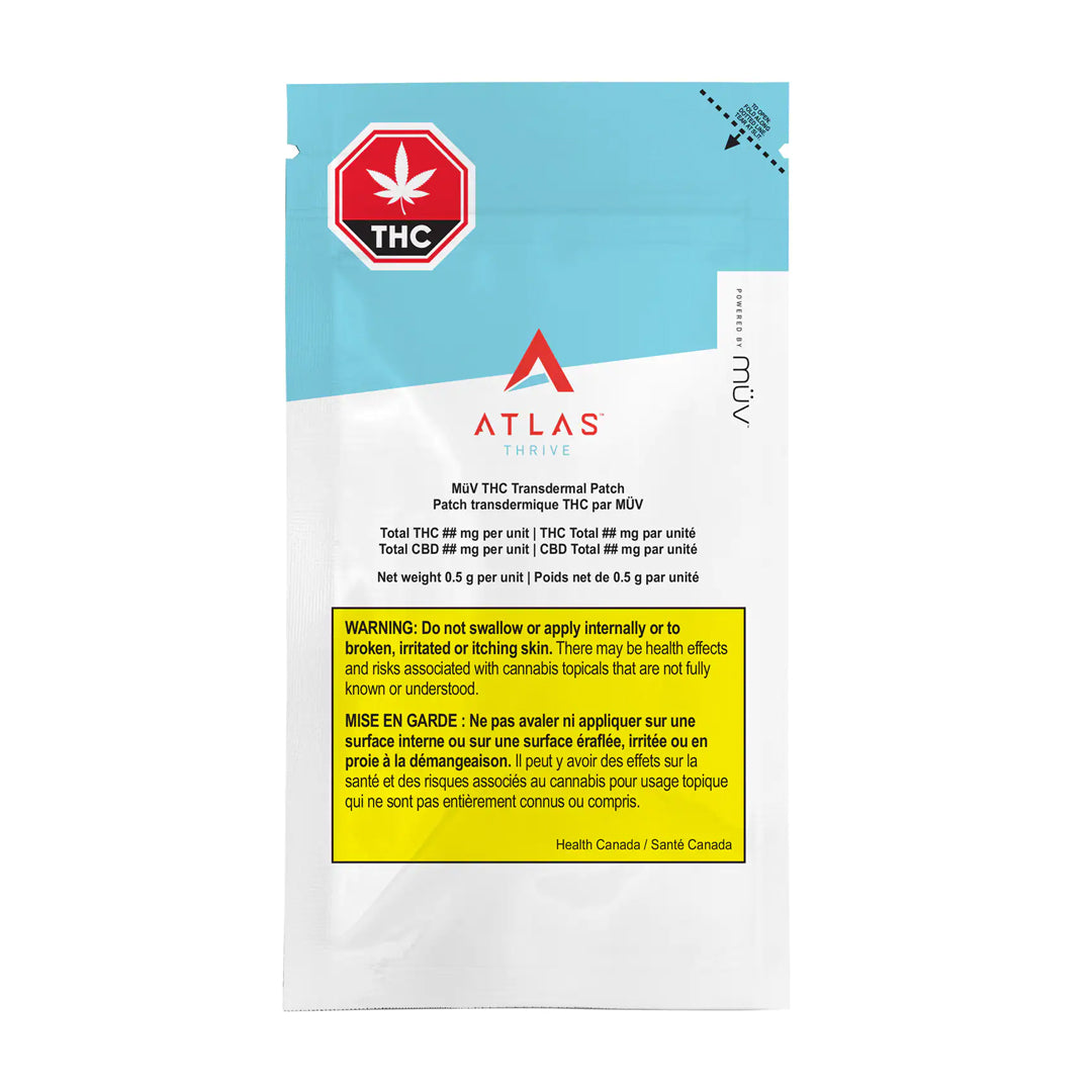 ATLAS THRIVE MUV THC TRANSDERMAL (H) PATCH - 0.5G X 1