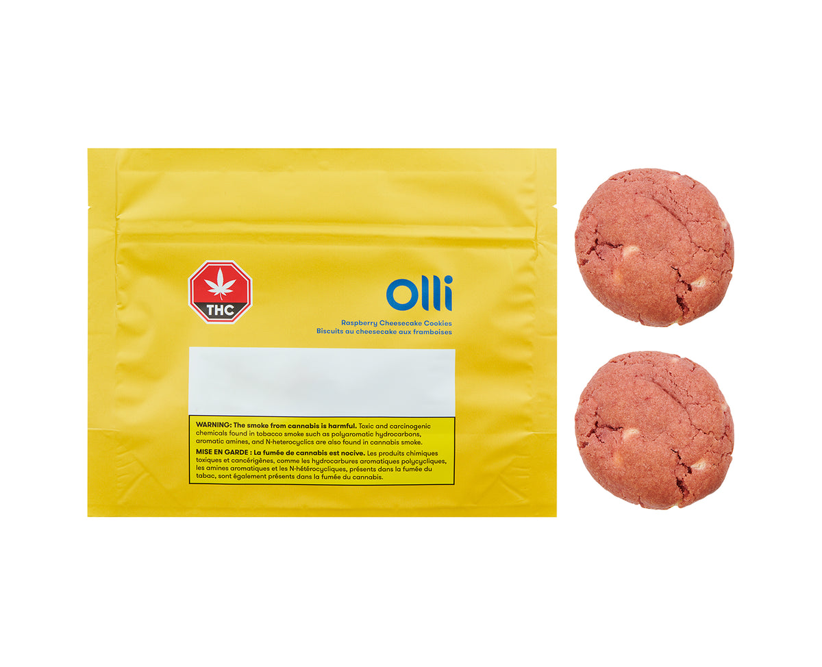 OLLI RASPBERRY CHEEESECAKE (H) COOKIE - 5MG THC : 5MG CBD X