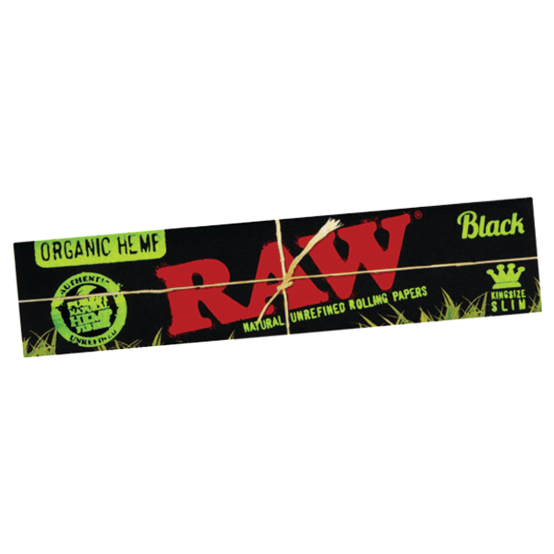 RAW ORGANIC BLACK KING SIZE SLIM ROLLING PAPERS