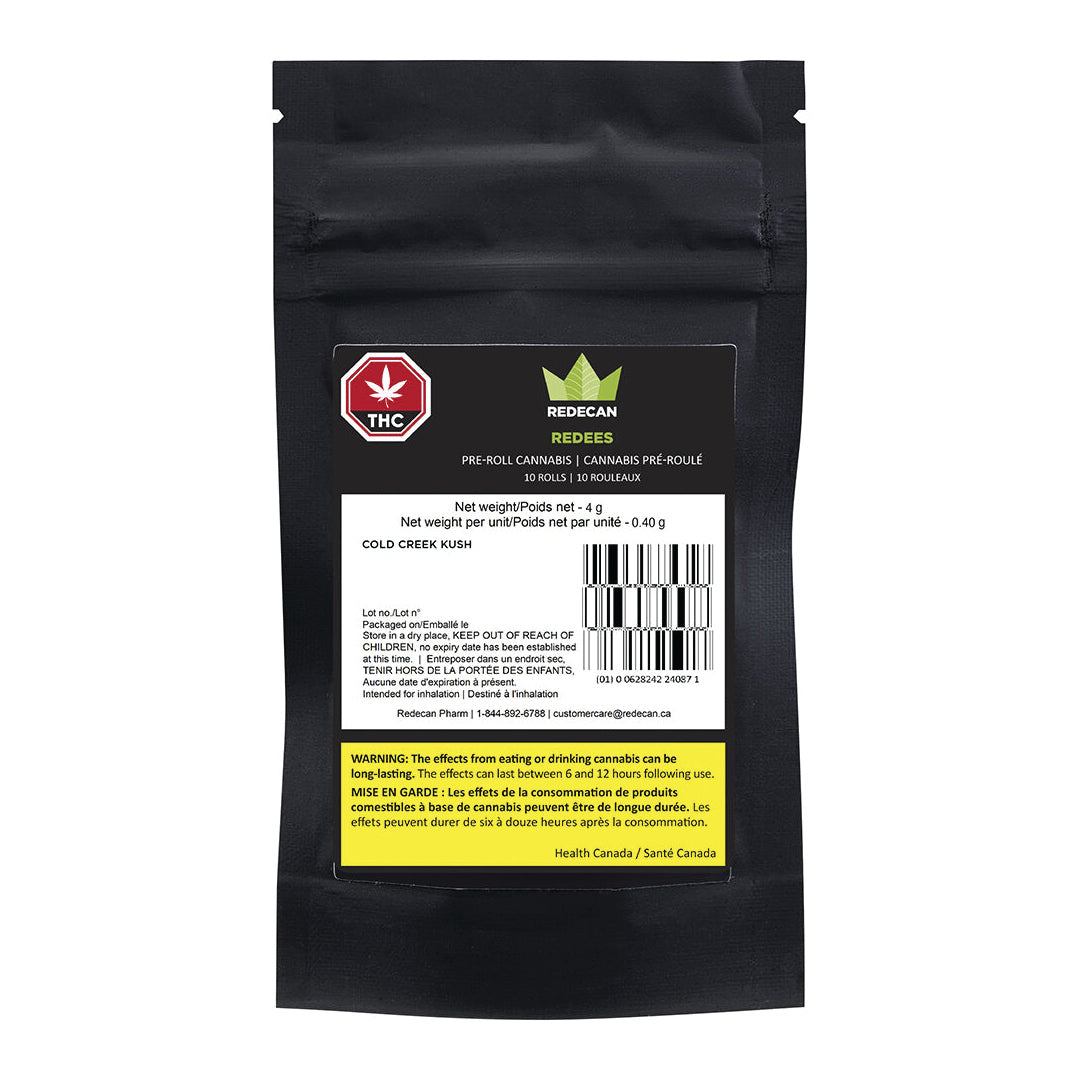 REDECAN REDEES COLD CREEK KUSH (S) PRE-ROLL - 0.4G X 10