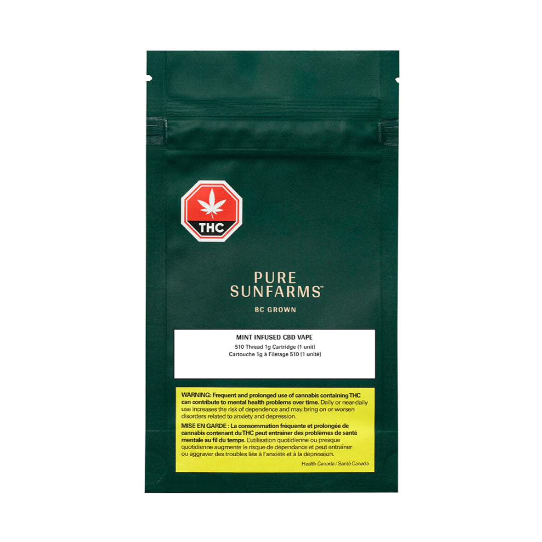 PURE SUNFARMS MINT INFUSED CBD (H) 510 - 1G