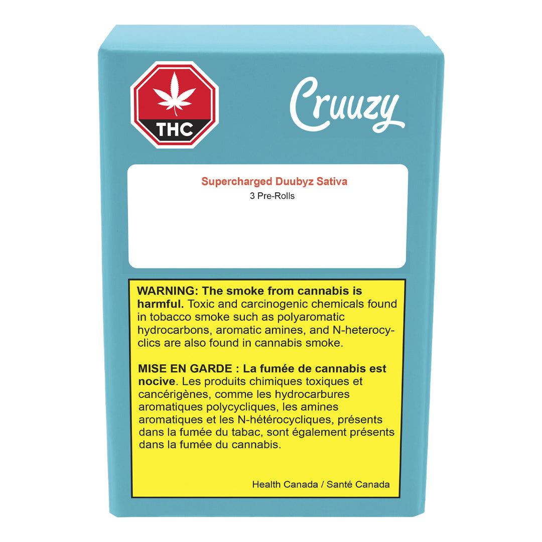 CRUUZY SUPERCHRG DUUBYZ SATIVA (S) PRE-ROLL - 0.5GX3