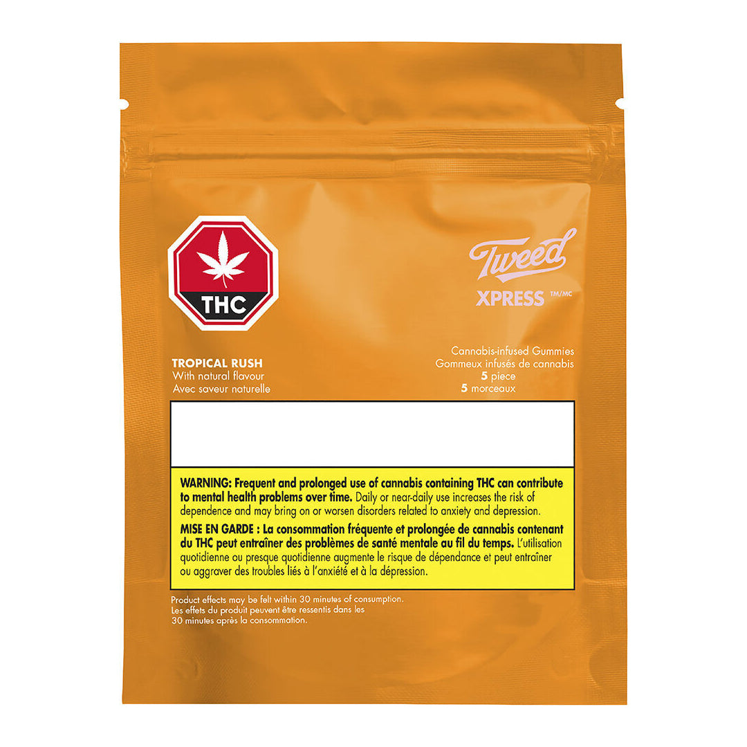 TWEED XPRESS TROPICAL RUSH (H) CHEW - 2MG THC X 5