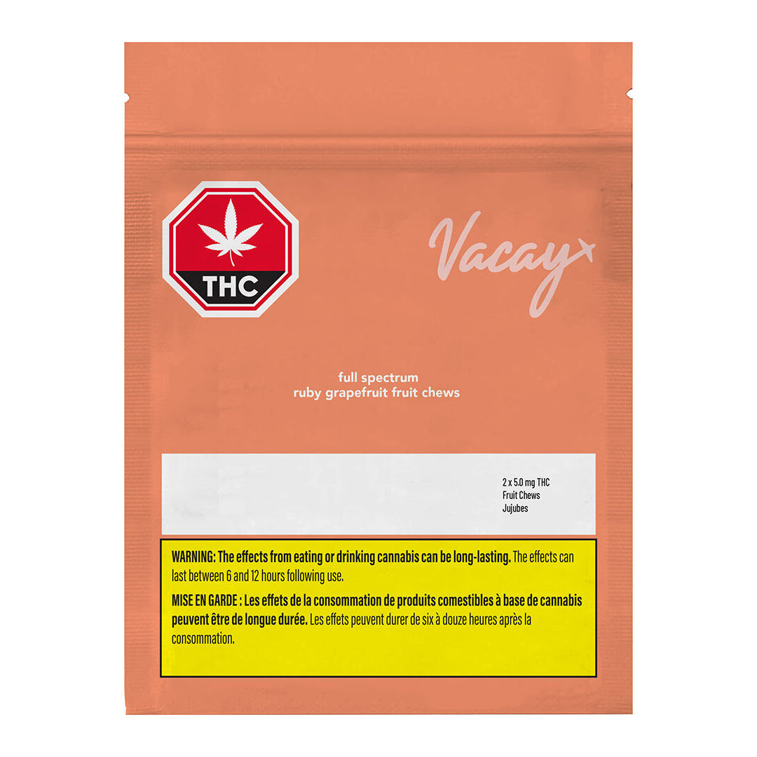 VACAY RUBY GRAPEFRUIT (S) CHEW - 5MG THC X 2