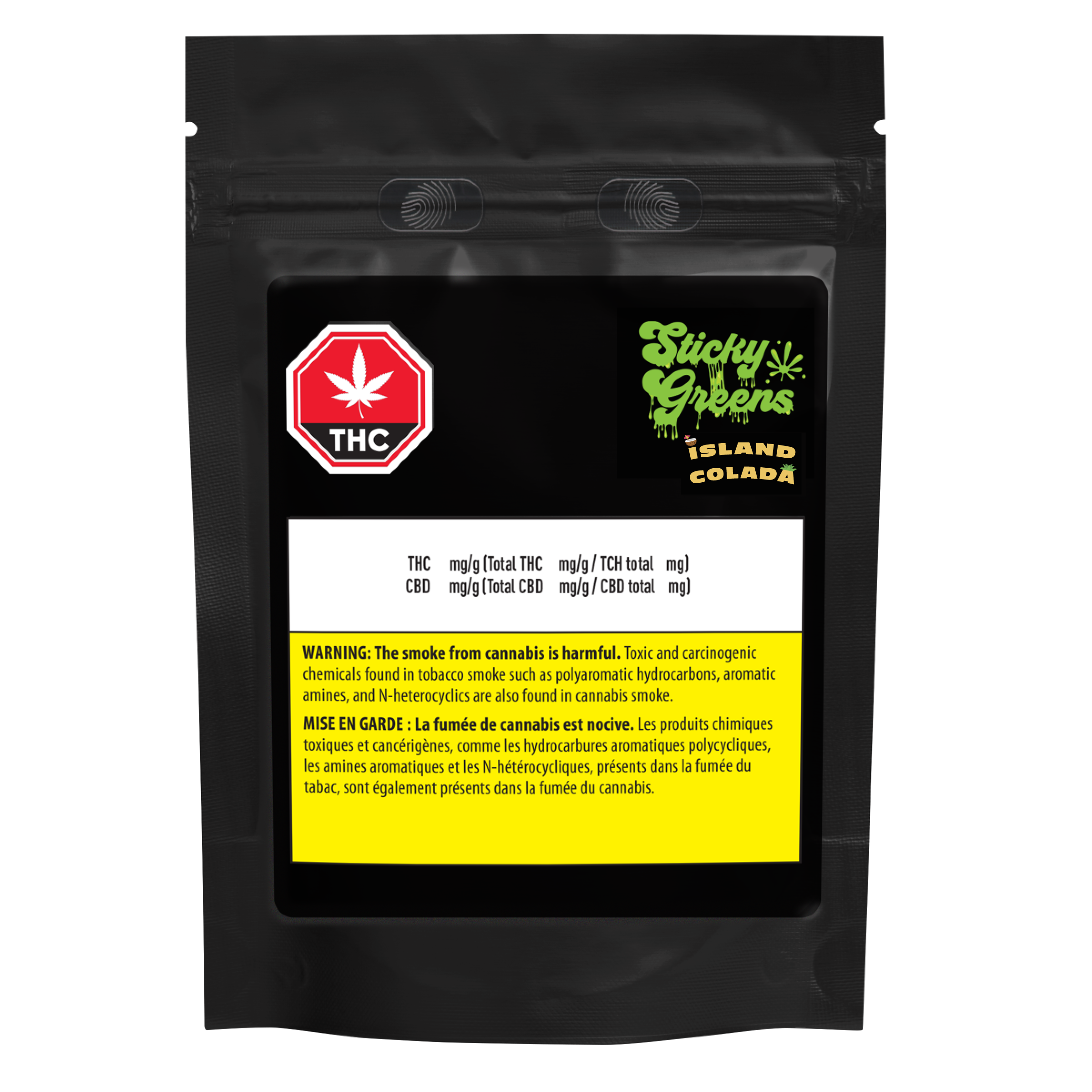 STICKY GREENS ISLAND COLADA LIQUID DIAMOND (IND) 510 - 1G