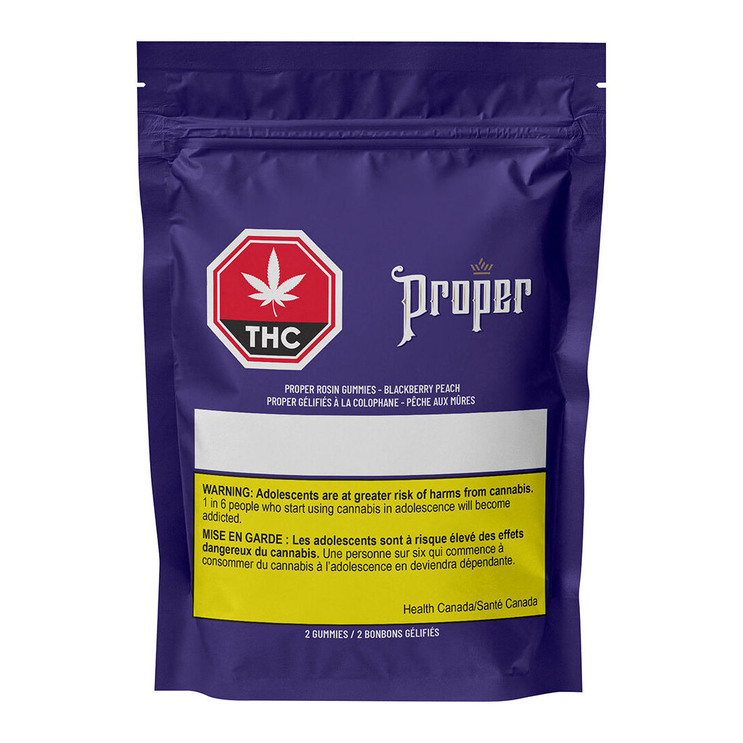 PROPER BLACKBERRY PEACH HASH ROSIN (H) CHEW - 10MG THC X 2