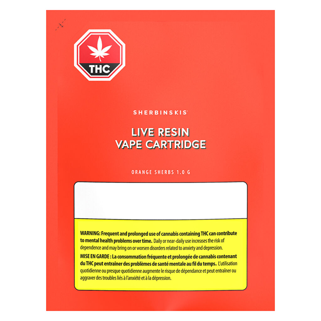 SHERBINSKIS ORANGE SHERBS LIVE RESIN (H) PEN - 0.5G