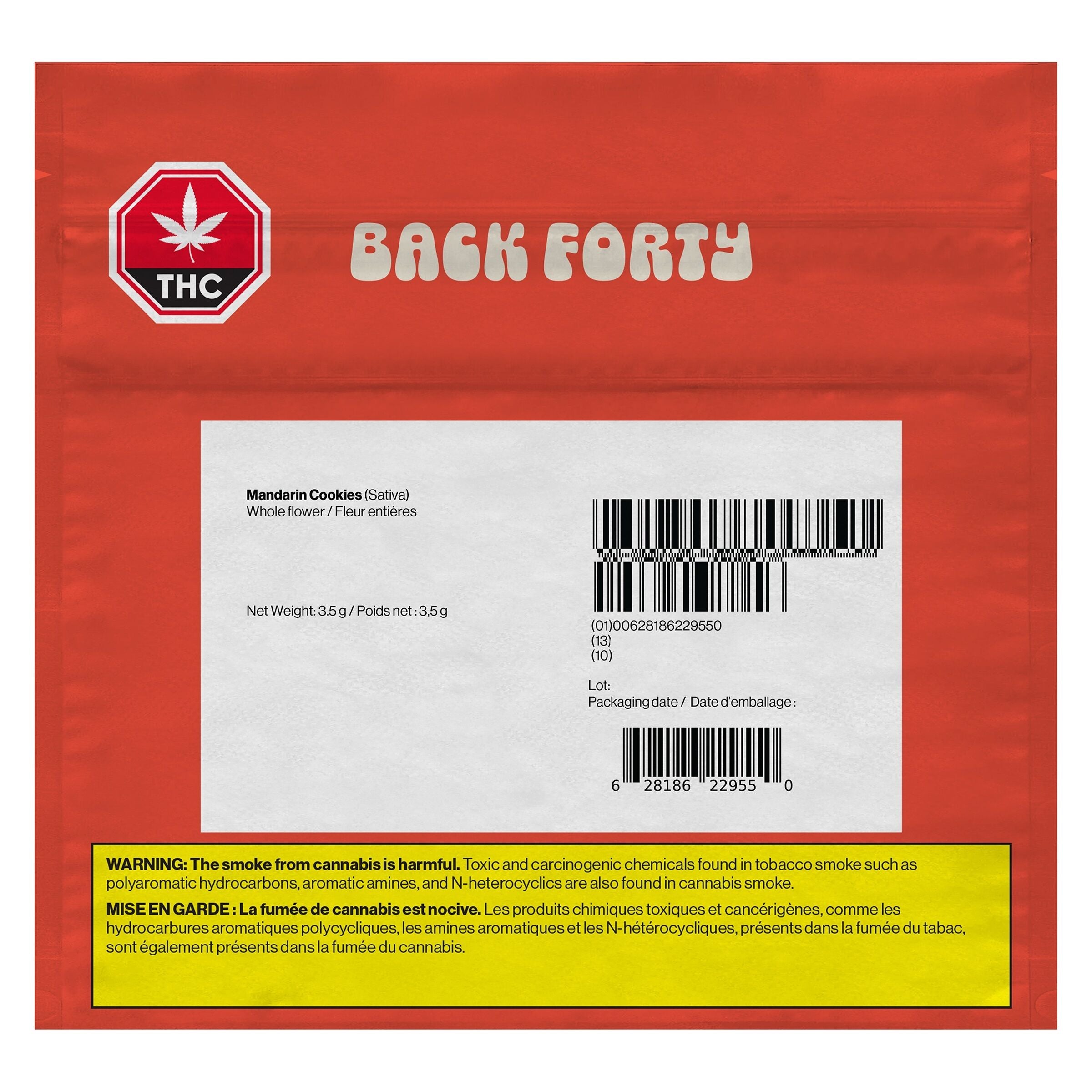 BACK FORTY MANDARIN COOKIES (S) DRIED - 3.5G