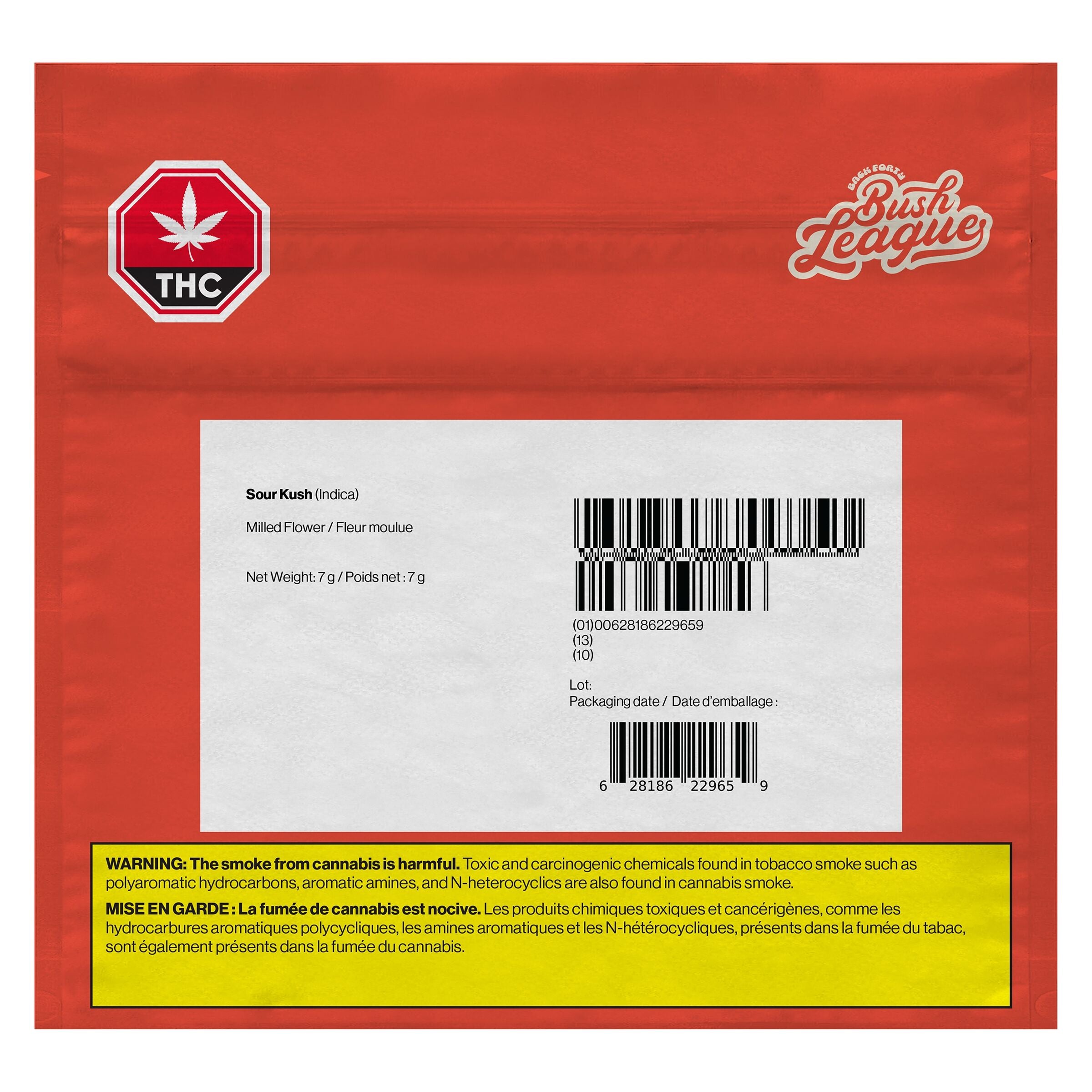 BACK FORTY BUSH LEAGUE SOUR KUSH (IND) MILLED - 7G