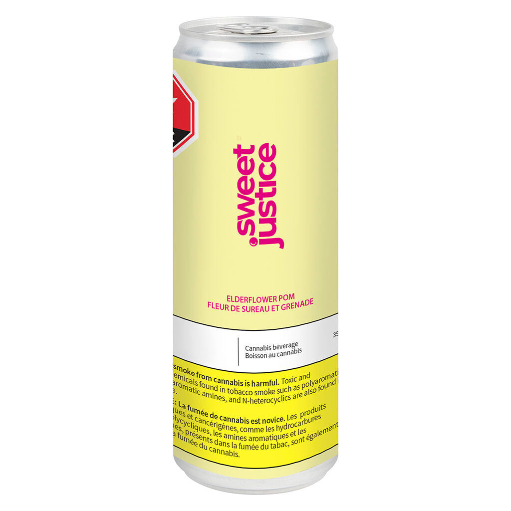 SWEET JUSTICE ELDERFLOWER POM (H) BEV - 5MG THC:CBD X 355ML