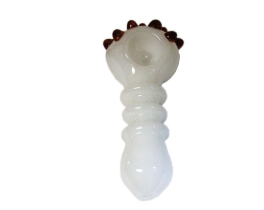 GENUINE PIPE CO 4" MEMBRANE GLASS HAND PIPE - WHITE