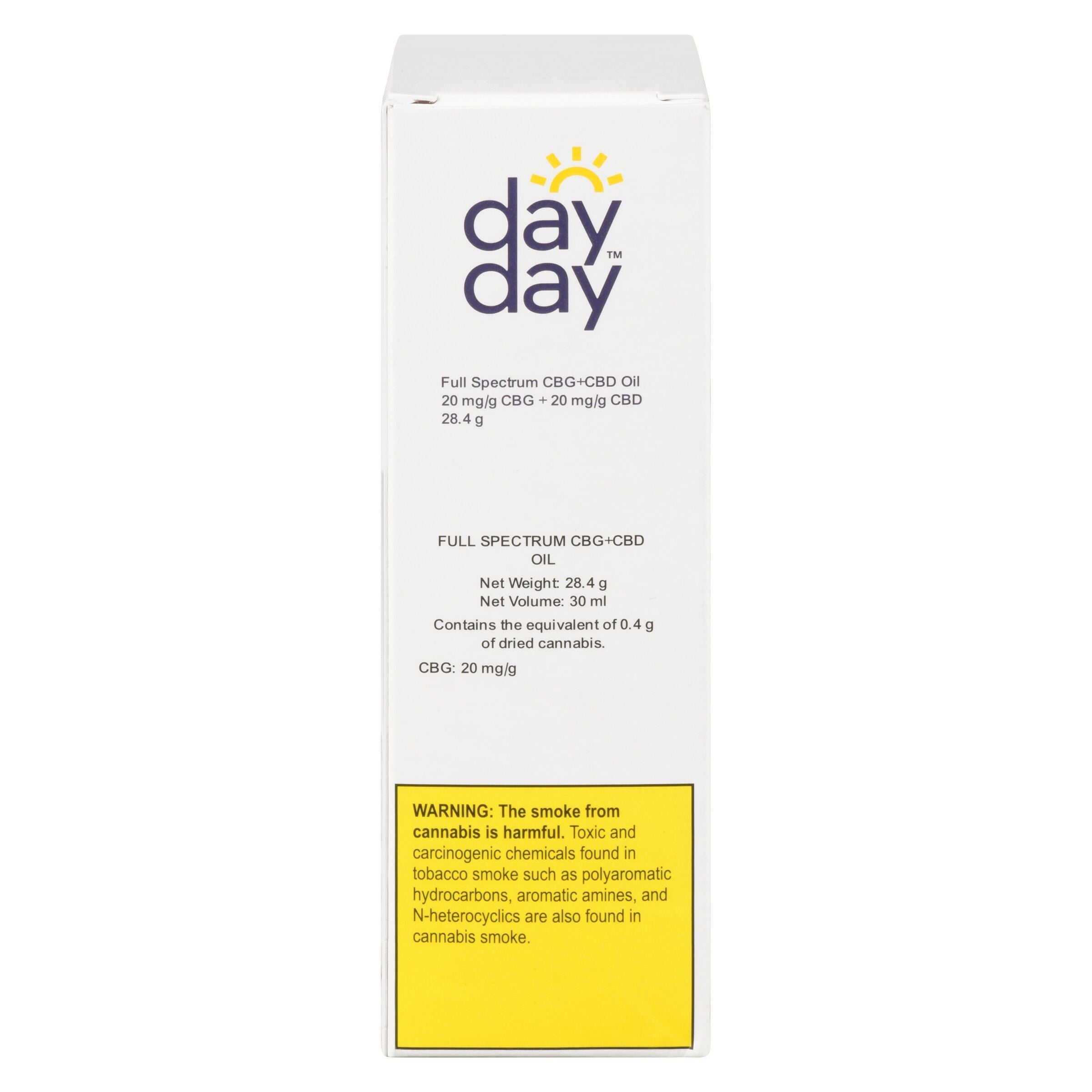 DAYDAY FULL SPECTRUM CBG:CBD (H) OIL - 28.4G