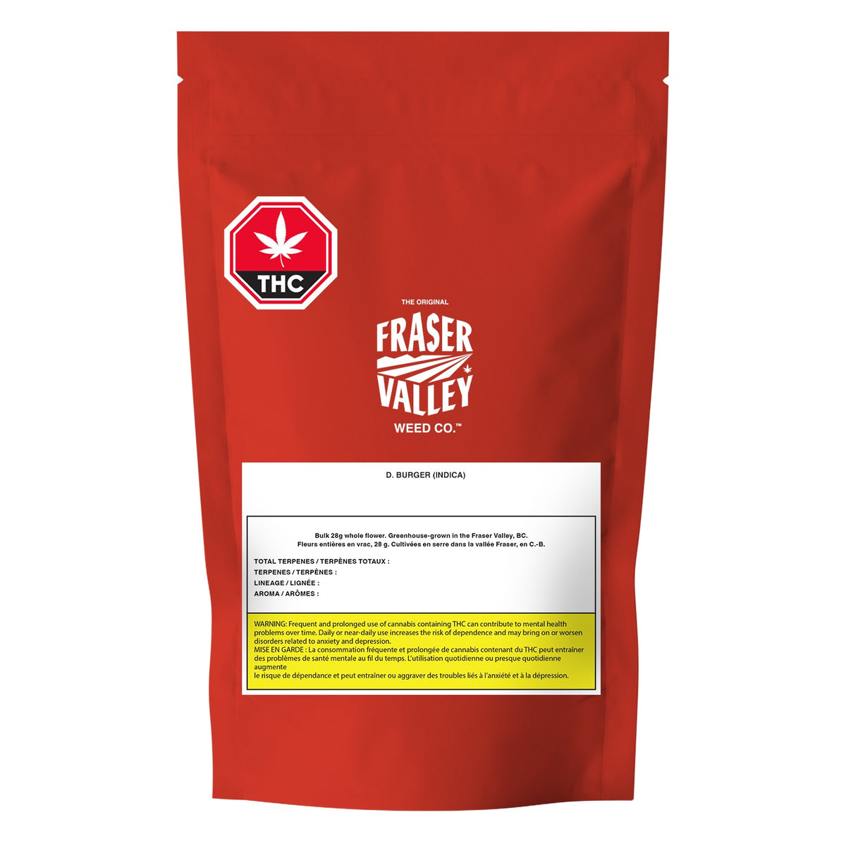 FRASER VALLEY DONNY BURGER (IND) DRIED - 28G