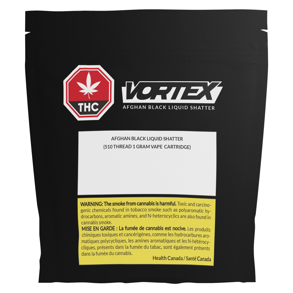 VORTEX AFGHAN BLACK LIQUID SHATTER (S) 510 - 1G