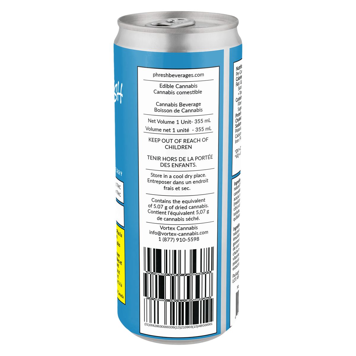 PHRESH BLUE RASPBERRY (H) BEV - 355ML X 1