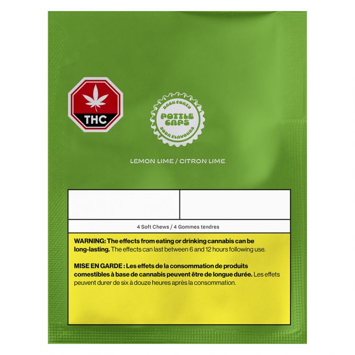 BACK FORTY POTTLE CAPS LEMON LIME (H) CHEW - 2.5MG THC X4