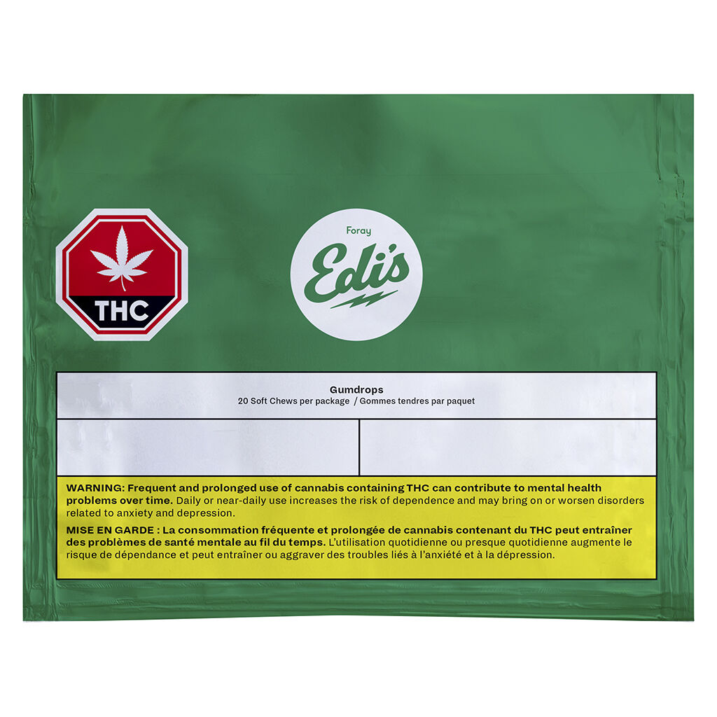 FORAY EDIS GUMDROP (H) CHEW - 0.5MG THC X20
