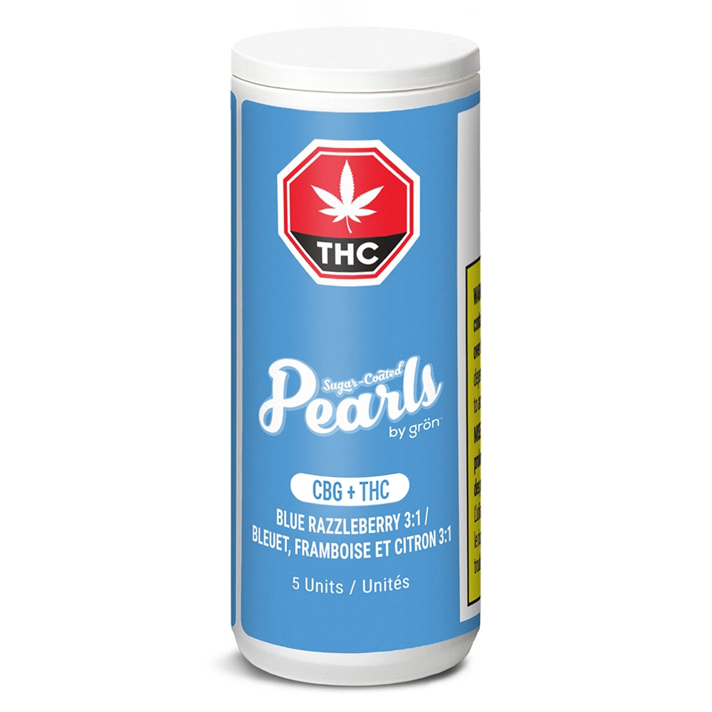 PEARLS BY GRON BLUE RAZZ 3:1 (S) CHEW - 6MG CBG:2MG THC x 5