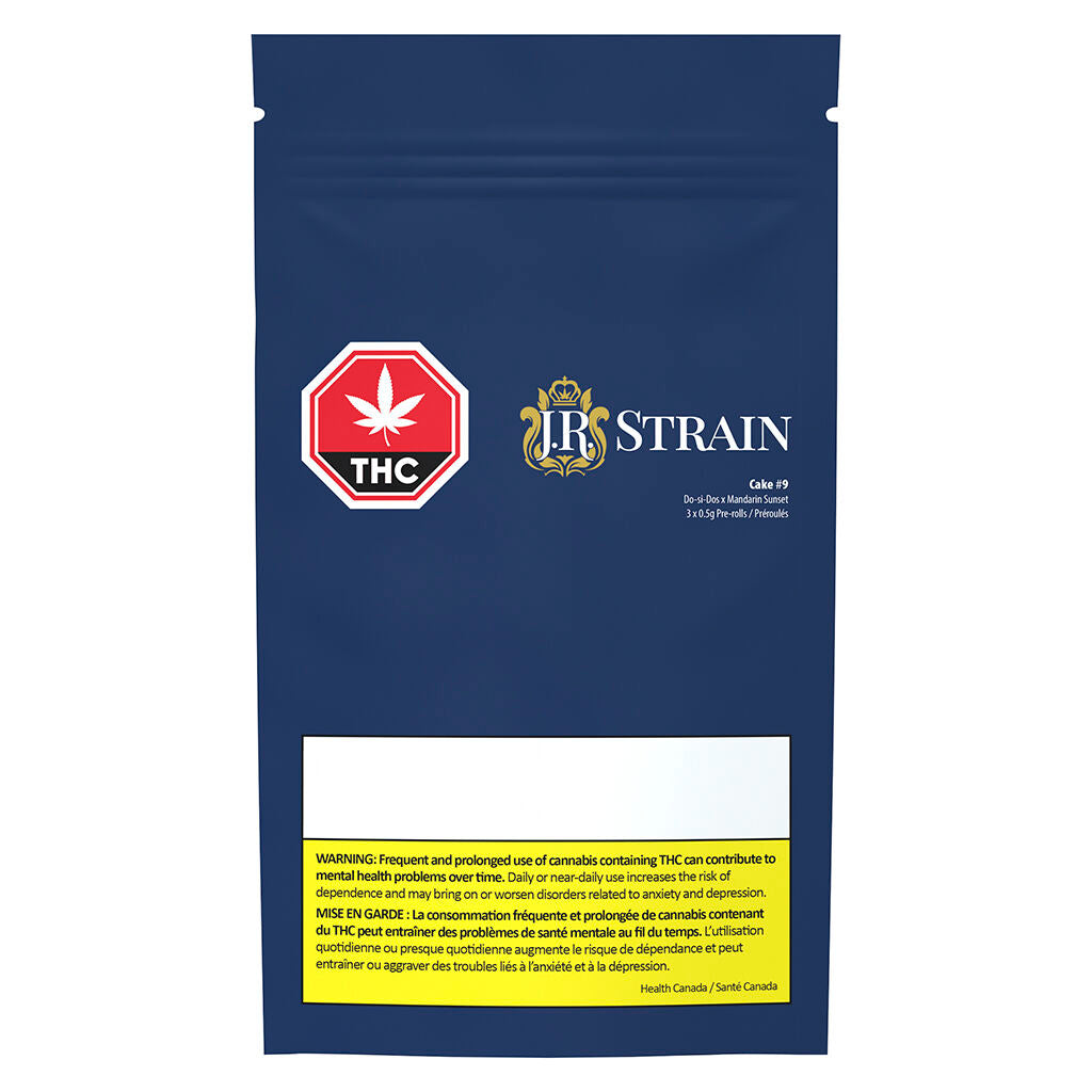 JR STRAIN CAKE 9 (H) PRE-ROLL - 0.5G X 3