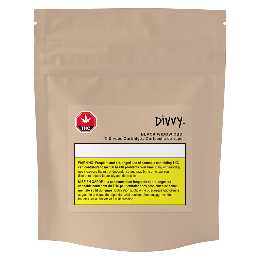 DIVVY BLACK WIDOW CBD (H) 510 - 1G