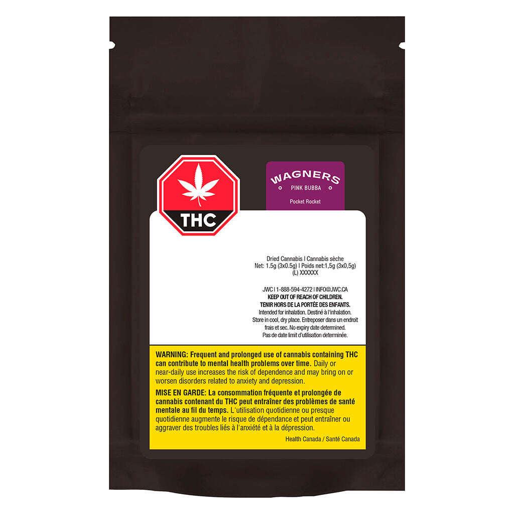 WAGNERS POCKET ROCKET PINK BUBBA (IND) INF PRE-ROLL - 0.5GX3