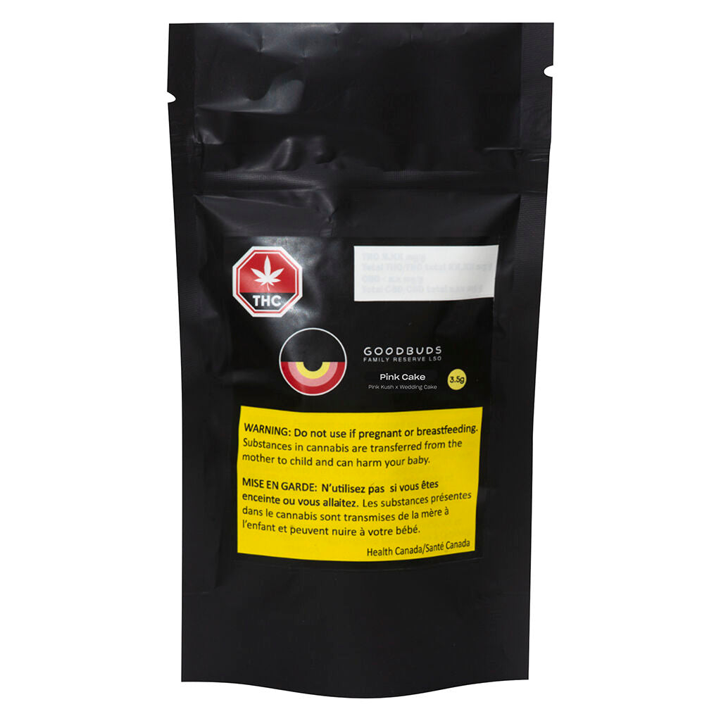 GOOD BUDS FAMILY RESERVE LSO PINK CAKE (IND) DRIED - 3.5G