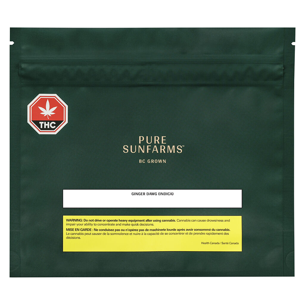 PURE SUNFARMS GINGER DAWG (IND) DRIED - 28G