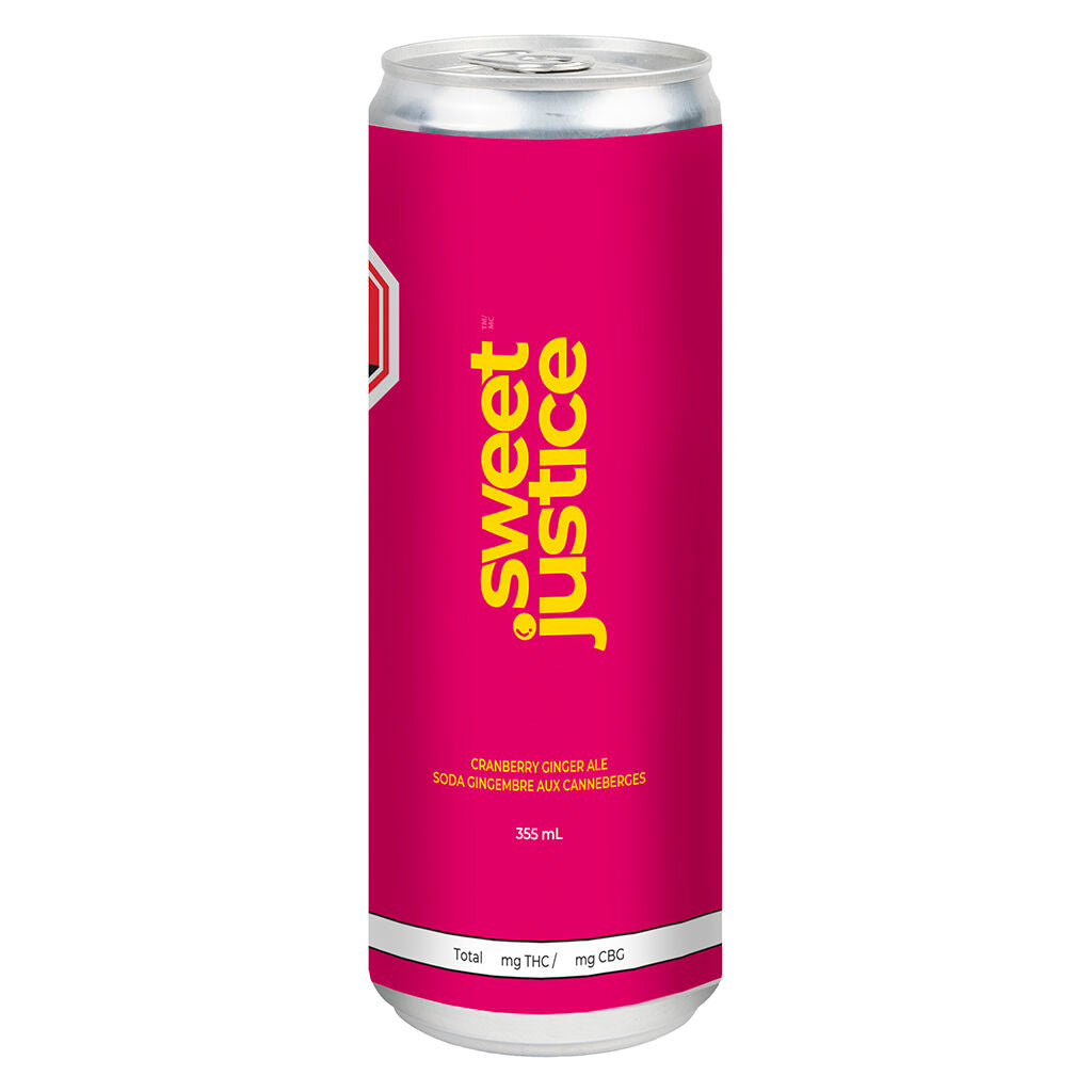 SWEET JUSTICE CRANBERRY GINGER ALE (H) BEV - 10MG THC X355ML