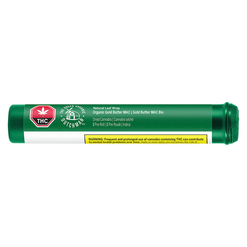 TGOD NAT LEAF WRP ORG GOLD BUTTER MAC (IND) PRE-ROLL - 1GX1