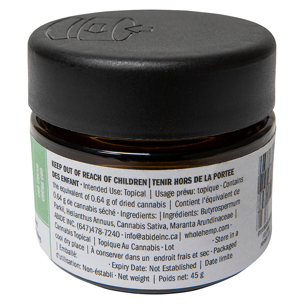WHOLE HEMP CBD CREAM (H) TOPICAL - 225MG CBD X 45G