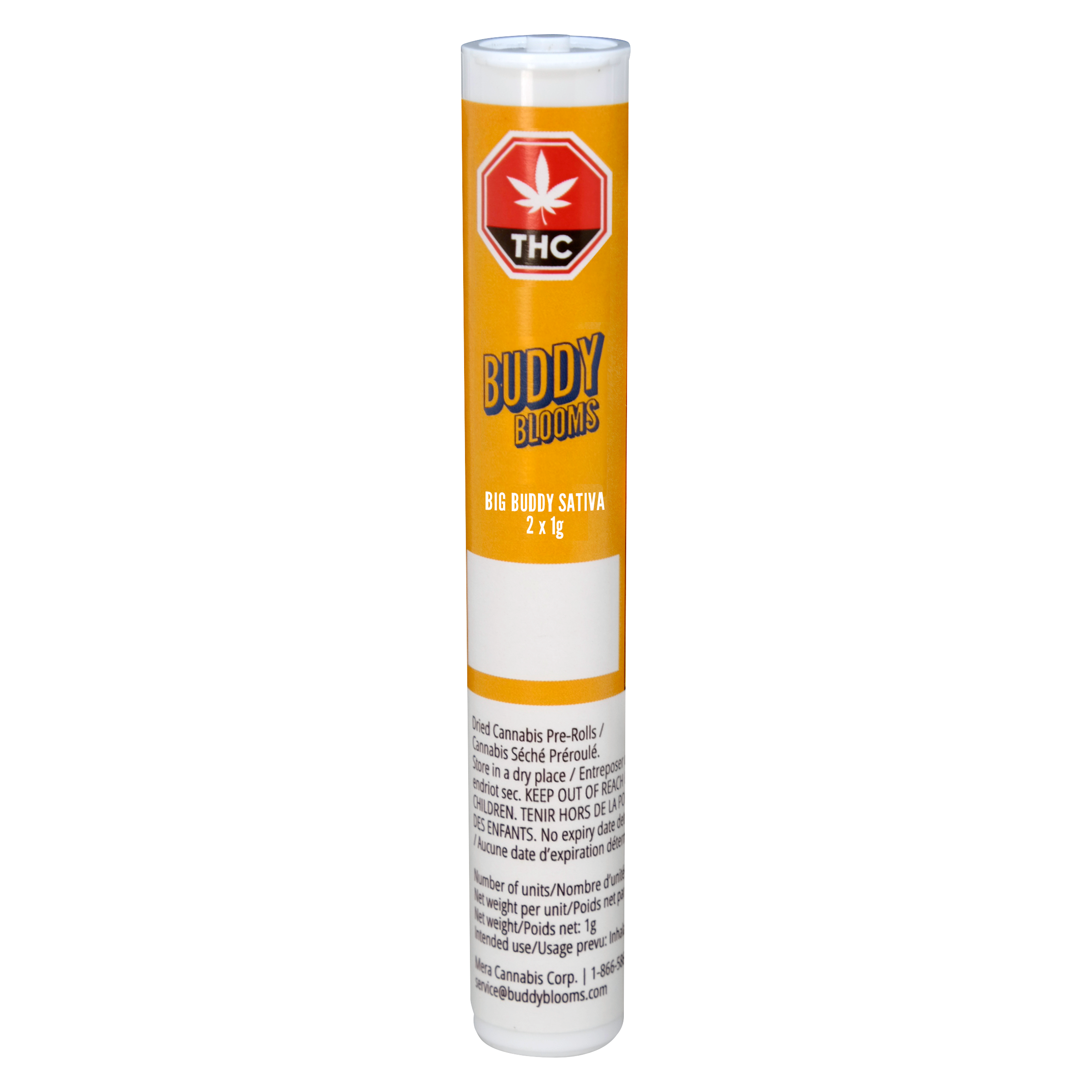 BUDDY BLOOMS BIG BUDDY SATIVA (S) PRE-ROLL - 1G X 2