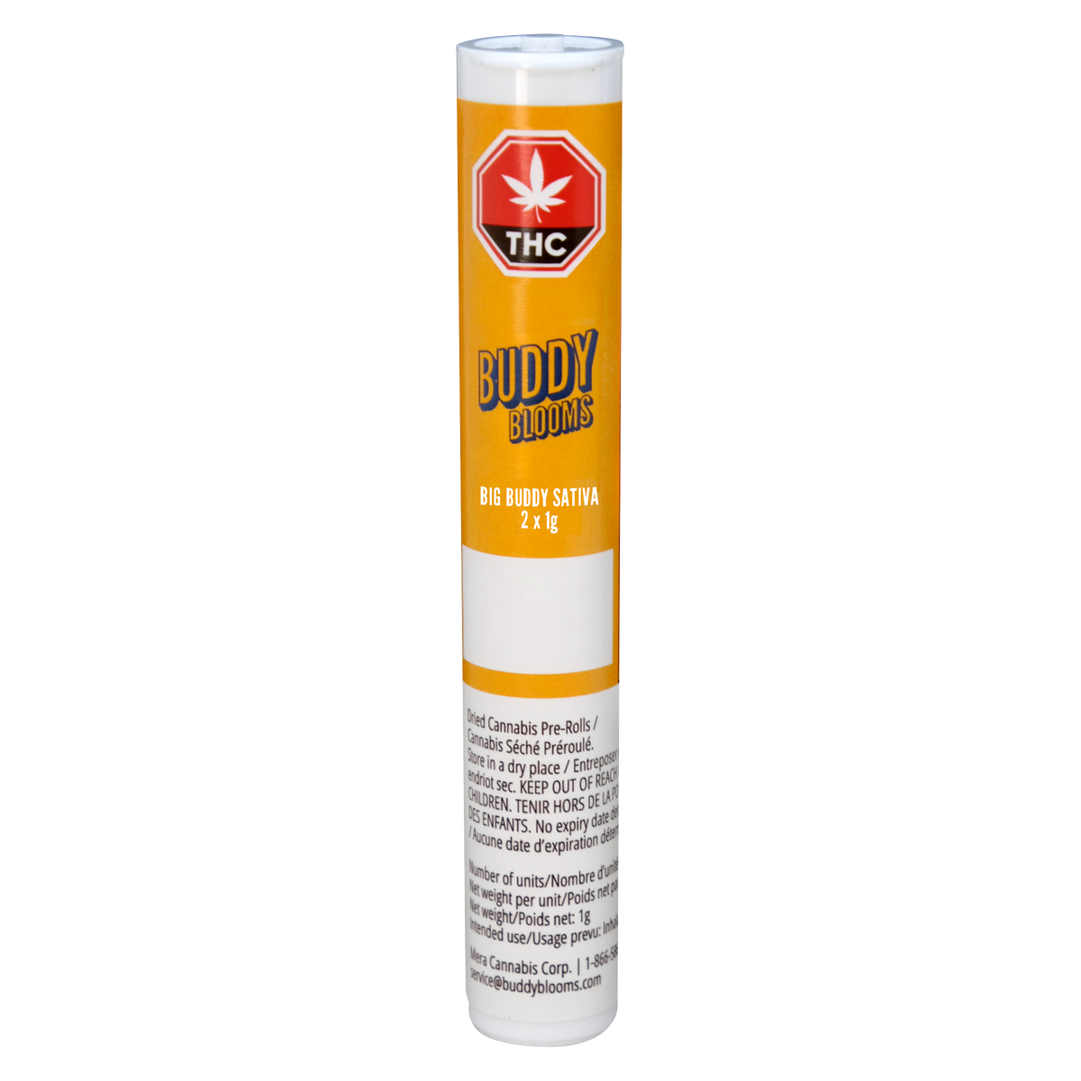BUDDY BLOOMS BIG BUDDY SATIVA (S) PRE-ROLL - 1G X 2