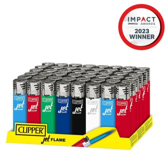 CLIPPER REFILLABLE LIGHTERS - PLASTIC JET FLAME