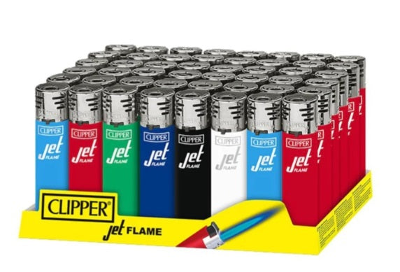CLIPPER REFILLABLE LIGHTERS - PLASTIC JET FLAME