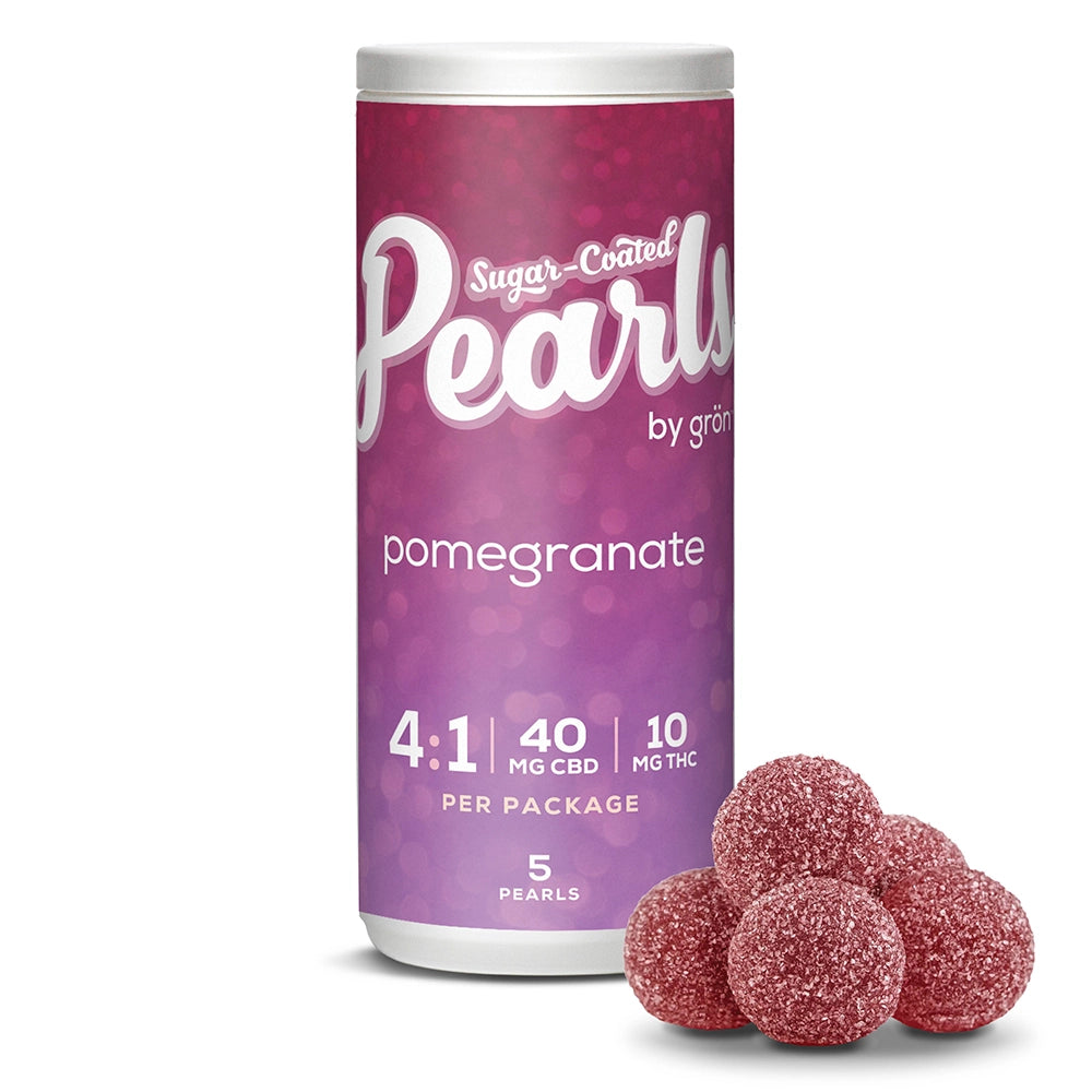 PEARLS BY GRON POMEGRANATE 4:1 CBD/THC (H) CHEW 8MG:2MG X5