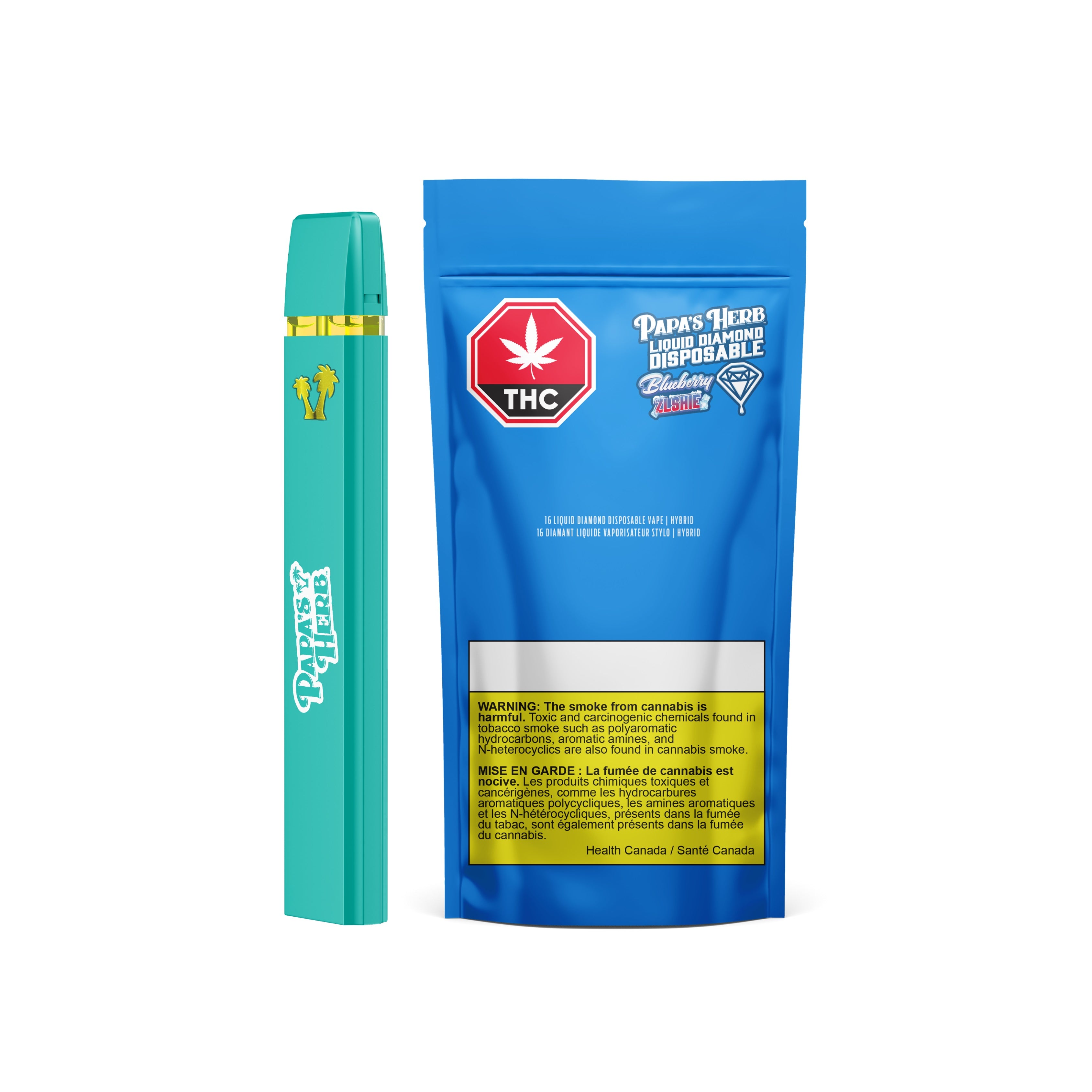 PAPAS HERB BLUEBERRY ZLSHIE LIQ DIAMOND (H) PEN - 1G