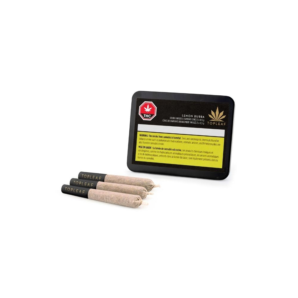 TOP LEAF LEMON BUBBA (H) INF PRE-ROLL - 0.5G X 3