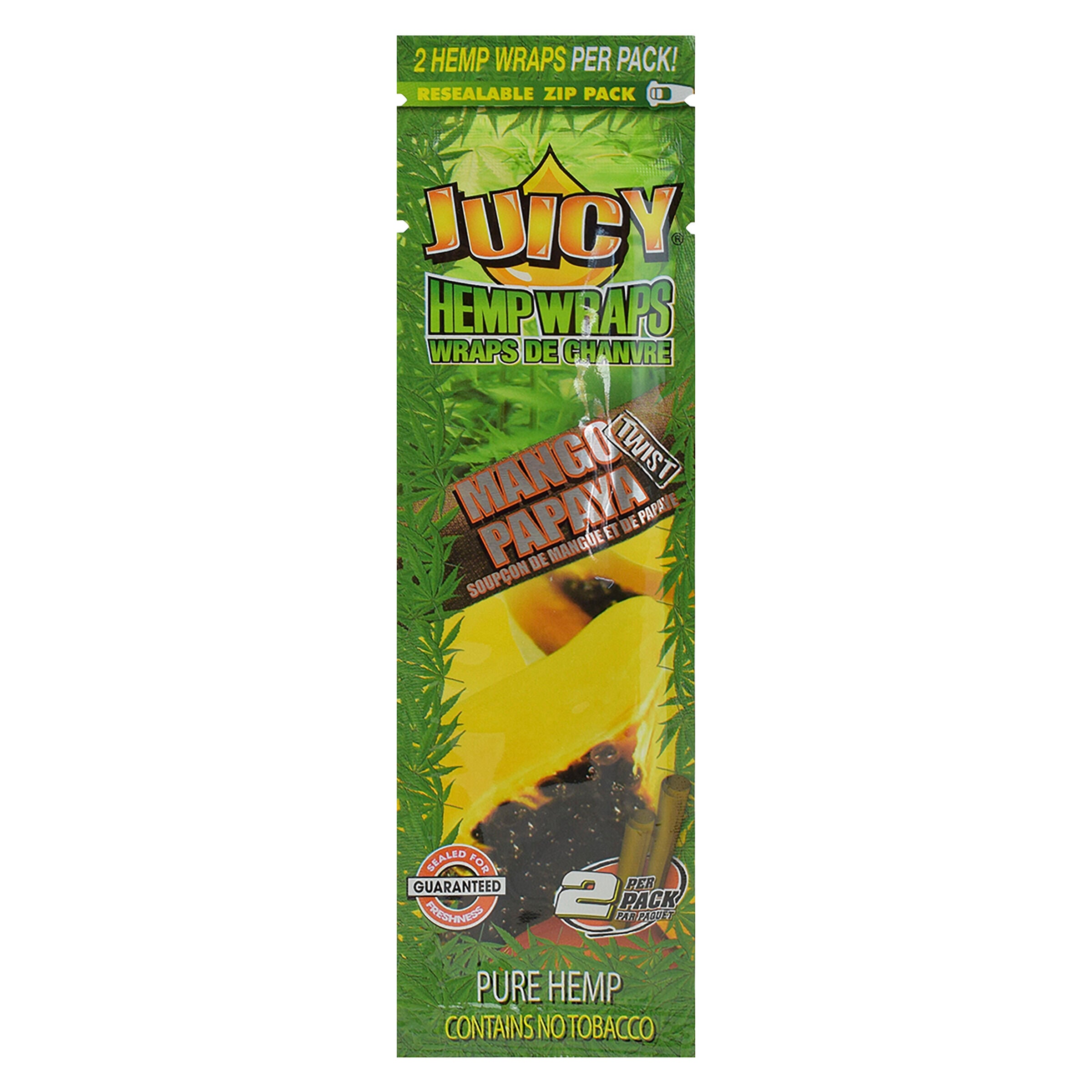 JUICY JAYS HEMP WRAPS 2X MANGO PAPAYA TWIS - 2PK