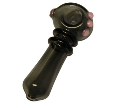 GENUINE PIPE CO 4" HIGHLIGHT 3-DOT HAND PIPE - BLACK & PINK