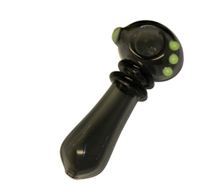 GENUINE PIPE CO 4" HIGHLIGHT 3-DOT HAND PIPE - BLACK & SLYME
