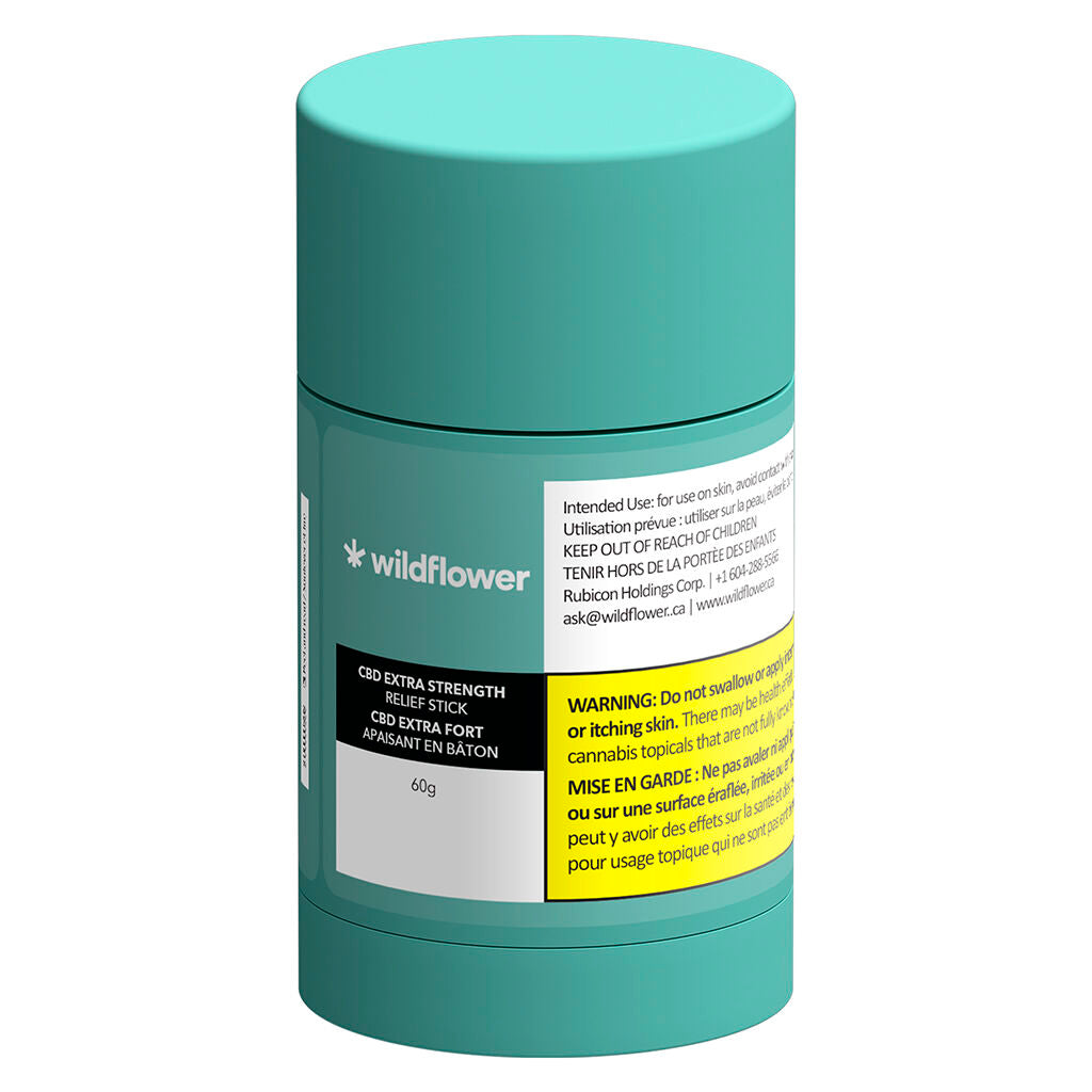 WILDFLOWER EXTRA STRENGTH CBD RELIEF STICK (H) TOPICAL - 60G