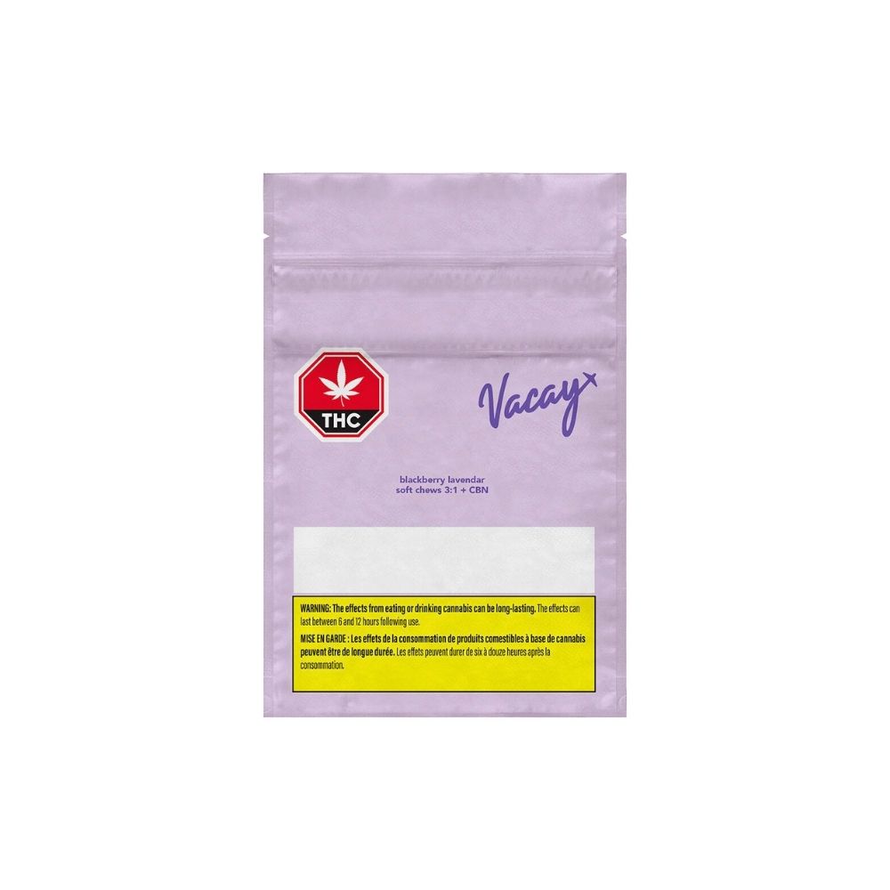 VACAY BLCKBRY LAVENDER (H) CHEW 2.5MG THC - 7.5MG CBD:CBN X4