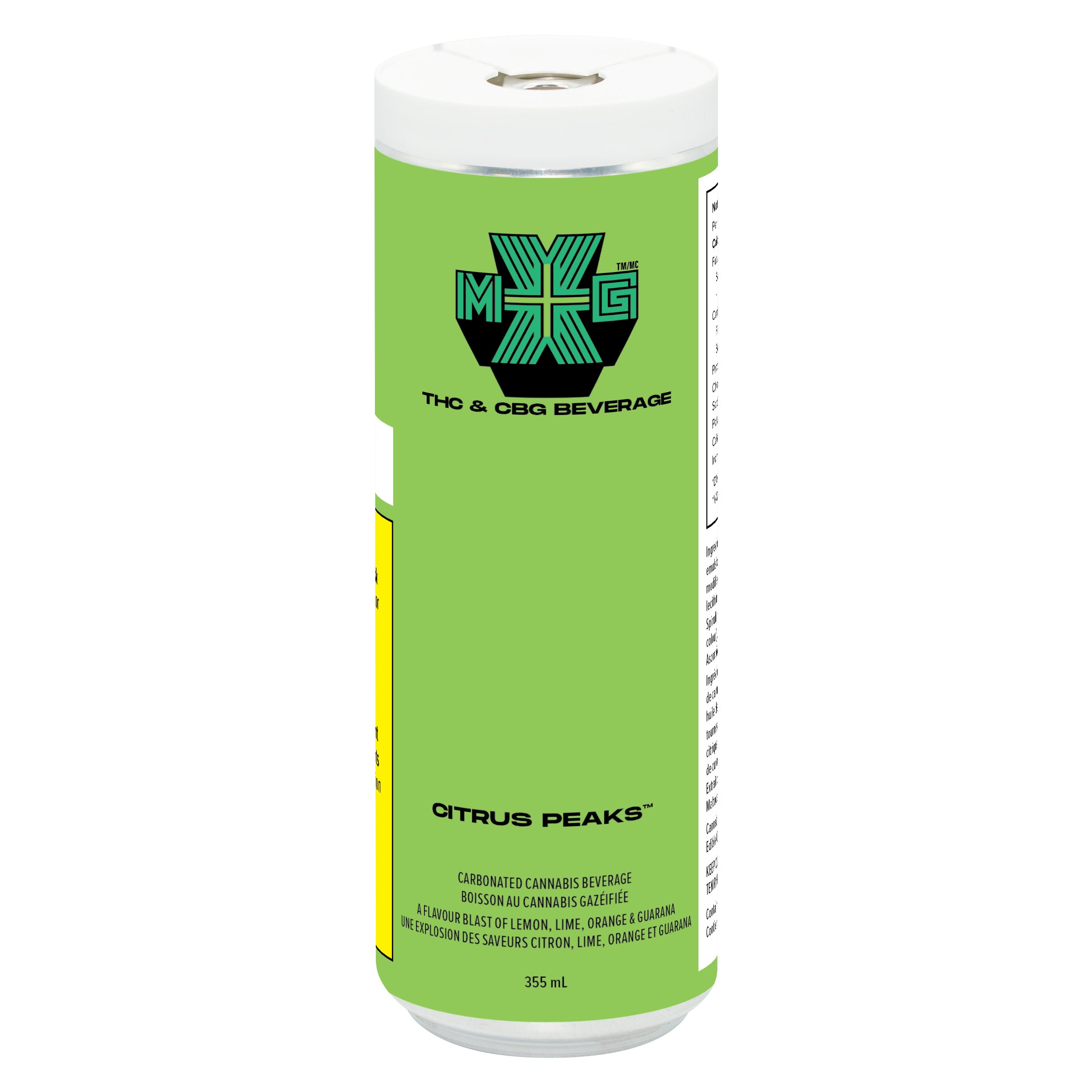 XMG+ CITRUS PEAKS (H) BEV - 10MG THC:10MG CBG - 355ML