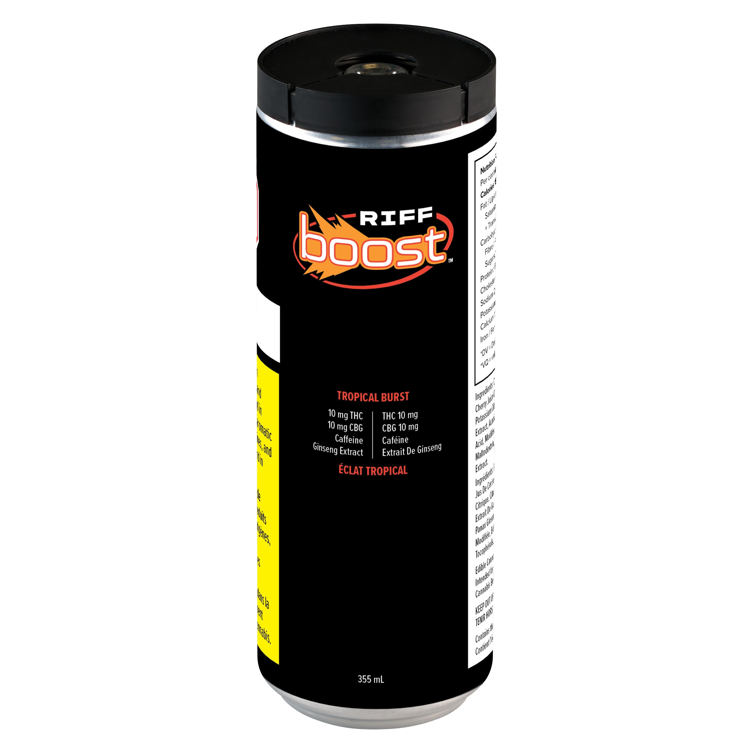 RIFF BOOST TROPICAL BURST CBG 1:1 (H) BEV - 10MG THC 355ML