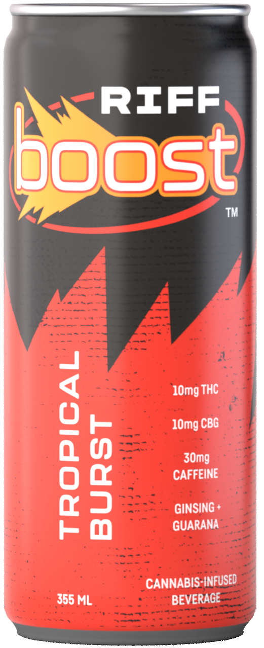 RIFF BOOST TROPICAL BURST CBG 1:1 (H) BEV - 10MG THC 355ML