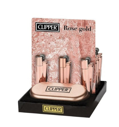 CLIPPER REFILLABLE METAL LIGHTER - ROSE GOLD